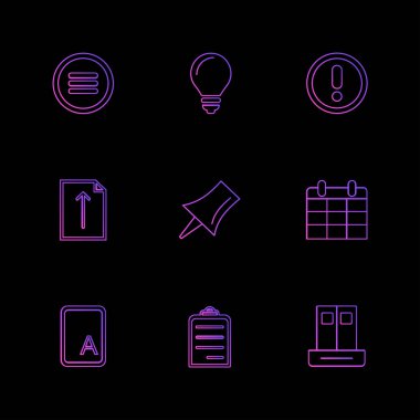 çeşitli minimalist vektör app simge kümesi  