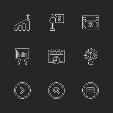 iş yaratıcı düz tasarım simgeler vektör koleksiyonu