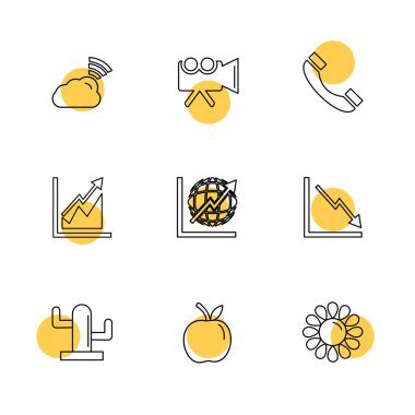 iş yaratıcı düz tasarım simgeler vektör koleksiyonu