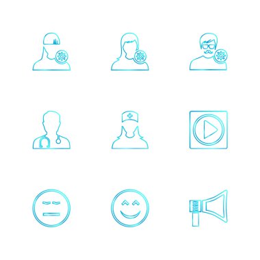 Kullanıcı profil resmi simgeler basit tarzda ayarla