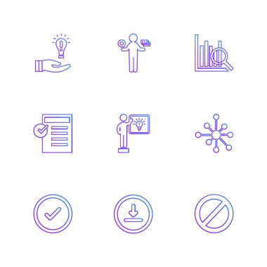 iş yaratıcı düz tasarım simgeler vektör koleksiyonu