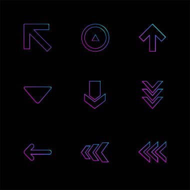 oklar yön işaretçiler yaratıcı simgeler ayarla, düz özel koleksiyon vektör