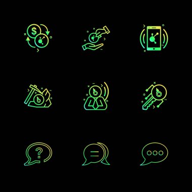 iş yaratıcı düz tasarım simgeler vektör koleksiyonu