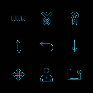 oklar yön işaretçiler yaratıcı simgeler ayarla, düz özel koleksiyon vektör