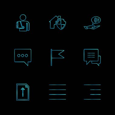 çeşitli minimalist vektör app simge kümesi  