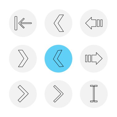 oklar yön işaretçiler yaratıcı simgeler ayarla, düz özel koleksiyon vektör