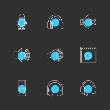 bilgisayar yaratıcı düz tasarım simgeler vektör koleksiyonu