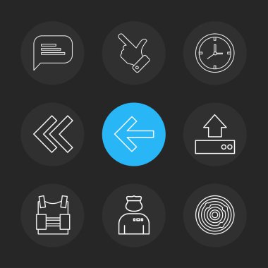 oklar yön işaretçiler yaratıcı simgeler ayarla, düz özel koleksiyon vektör