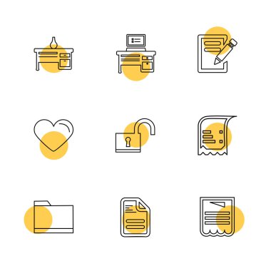 çeşitli minimalist vektör app simge kümesi  