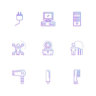 iş yaratıcı düz tasarım simgeler vektör koleksiyonu