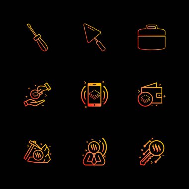 iş yaratıcı simgeler vektör tasarım düz koleksiyonu