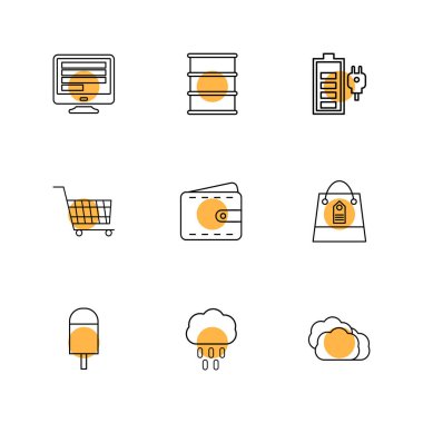 iş yaratıcı düz tasarım simgeler vektör koleksiyonu