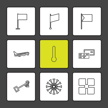 dizi iş ikonları/simgeleri, vektör, illüstrasyon 