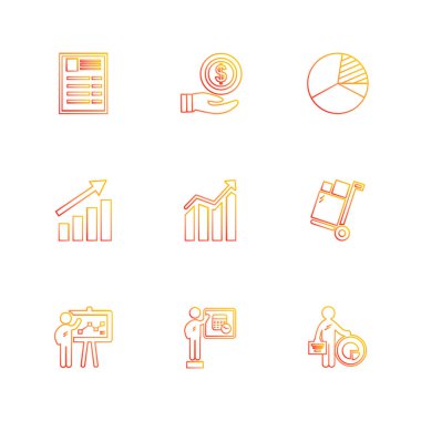 iş yaratıcı simgeler vektör tasarım düz koleksiyonu