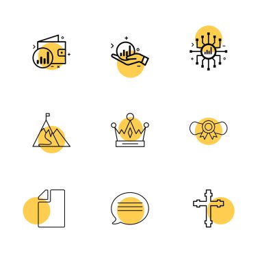 iş yaratıcı düz tasarım simgeler vektör koleksiyonu