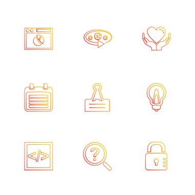 Bilgisayarlar, dijital cihazlar ve becerikli alet düğme düz stil ikonları ayarla