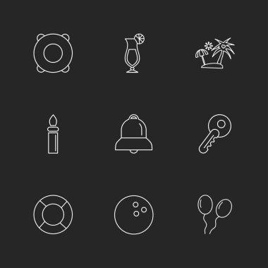 dizi iş ikonları/simgeleri, vektör, illüstrasyon 