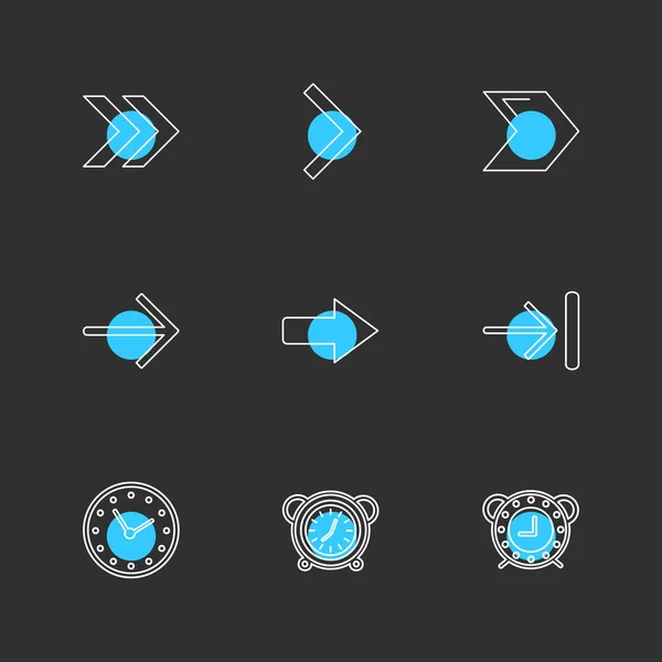 Βέλη Κατευθύνσεις Δείκτες Δημιουργικές Εικόνες Σύνολο Διάνυσμα Επίπεδη Συλλογή Σχεδιασμός — Διανυσματικό Αρχείο