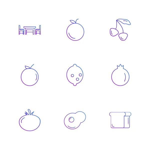 Conjunto Iconos Negocio Vector Ilustración — Archivo Imágenes Vectoriales