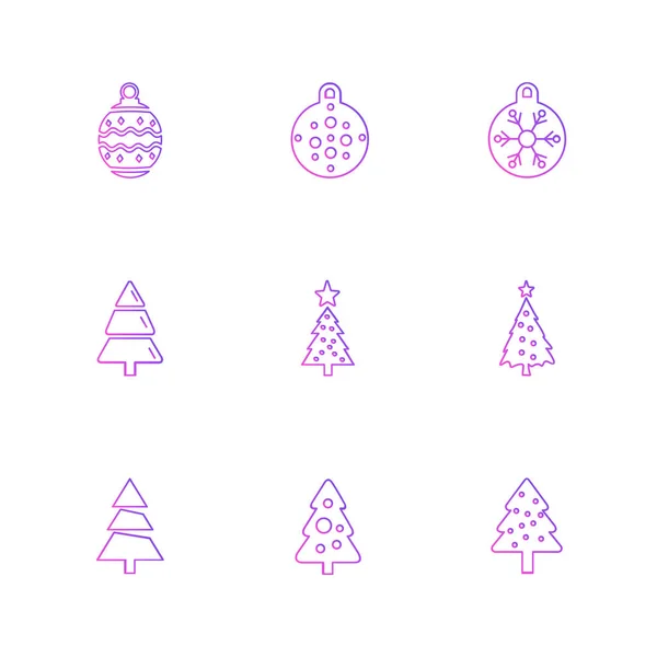 Christmas Web Icons Vector Illustration — Stock Vector