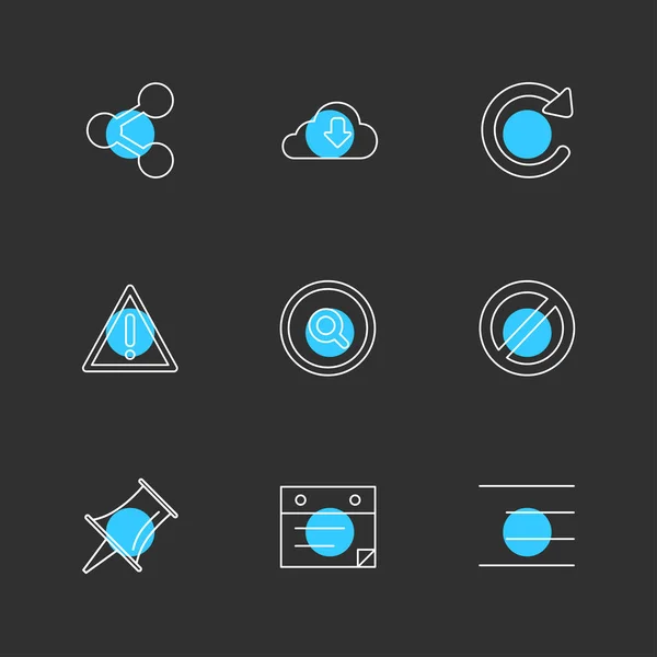 Set Business Icons Vector Illustration — Stock Vector