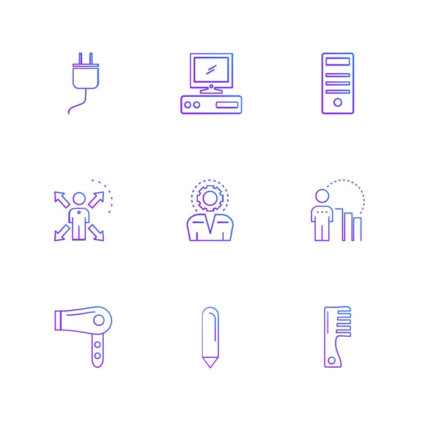 Vector Collection Business Creative Flat Design Icons — Stock Vector