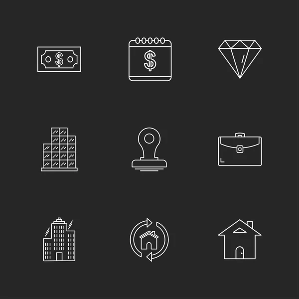 Vector Collection Business Creative Flat Design Icons — Stock Vector