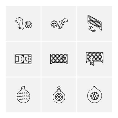 spor düz tasarım simgeler vektör koleksiyonu