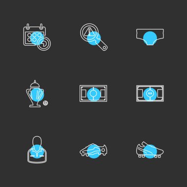 çeşitli semboller ile minimalist vektör simge kümesi
