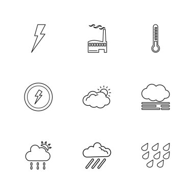 dizi iş ikonları/simgeleri, vektör, illüstrasyon 