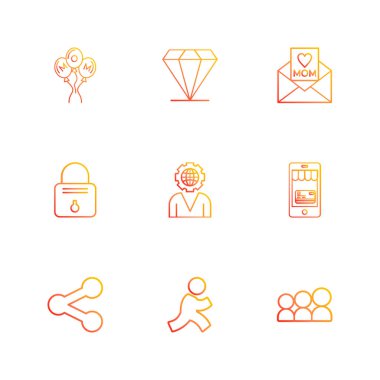 iş yaratıcı düz tasarım simgeler vektör koleksiyonu