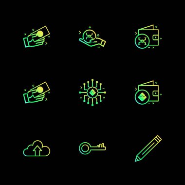 iş yaratıcı simgeler vektör tasarım düz koleksiyonu