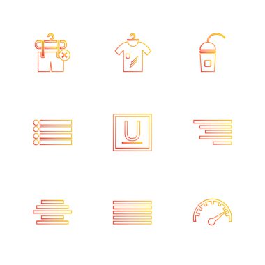 dizi iş ikonları/simgeleri, vektör, illüstrasyon 