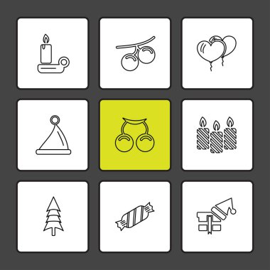 dizi iş ikonları/simgeleri, vektör, illüstrasyon 