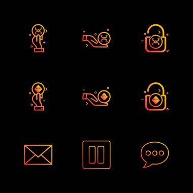 iş yaratıcı düz tasarım simgeler vektör koleksiyonu