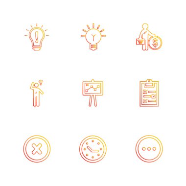 iş yaratıcı düz tasarım simgeler vektör koleksiyonu