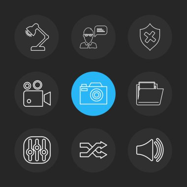 bilgisayar yaratıcı düz tasarım simgeler vektör koleksiyonu