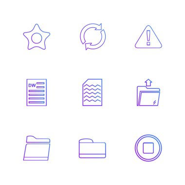 Beyaz arka plan üzerinde renkli farklı minimalist düz vektör app simgeleri