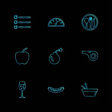 dizi iş ikonları/simgeleri, vektör, illüstrasyon 