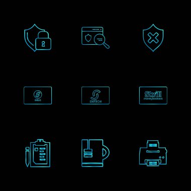 bilgisayar yaratıcı düz tasarım simgeler vektör koleksiyonu