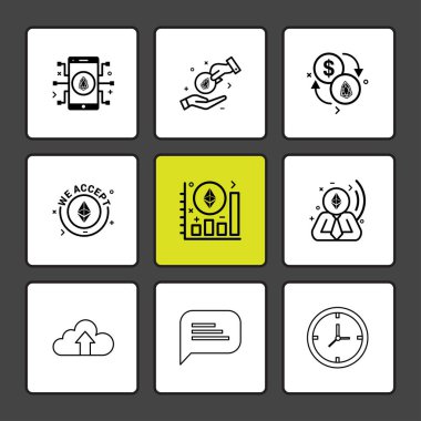 iş yaratıcı simgeler vektör tasarım düz koleksiyonu