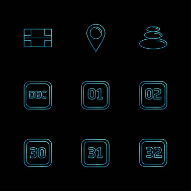 dizi iş ikonları/simgeleri, vektör, illüstrasyon 