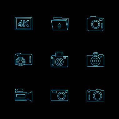 dizi iş ikonları/simgeleri, vektör, illüstrasyon 