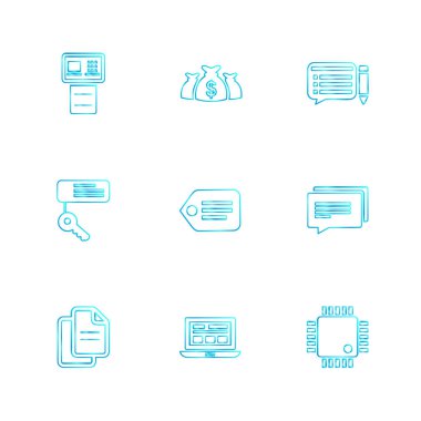 iş yaratıcı simgeler vektör tasarım düz koleksiyonu