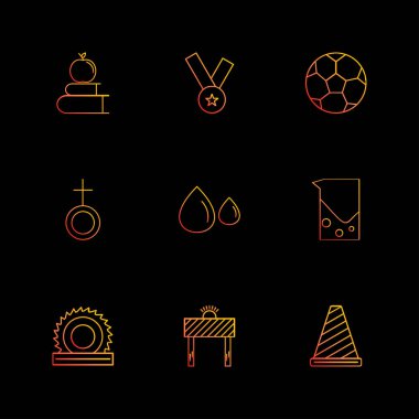 dizi iş ikonları/simgeleri, vektör, illüstrasyon 