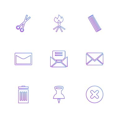 Bilgisayarlar, dijital cihazlar ve becerikli alet düğme düz stil ikonları ayarla