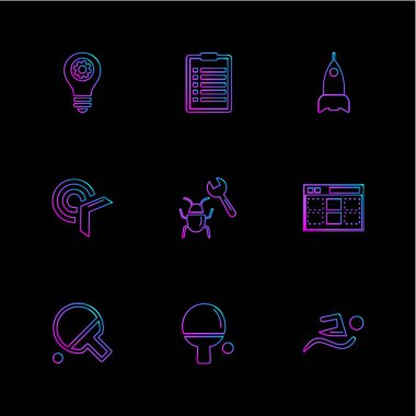 dizi iş ikonları/simgeleri, vektör, illüstrasyon 