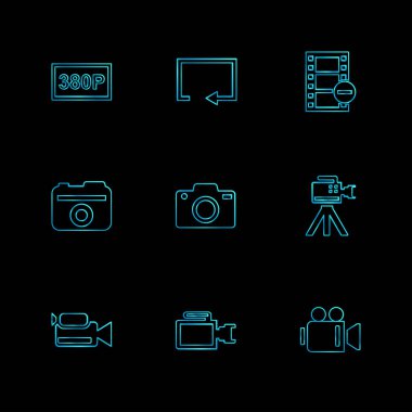 çeşitli minimalist vektör app simge kümesi  