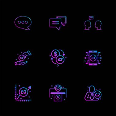 iş yaratıcı simgeler vektör tasarım düz koleksiyonu