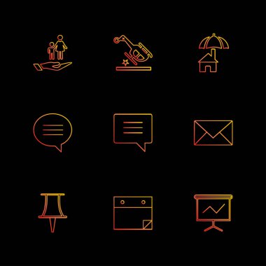 çeşitli minimalist vektör app simge kümesi  